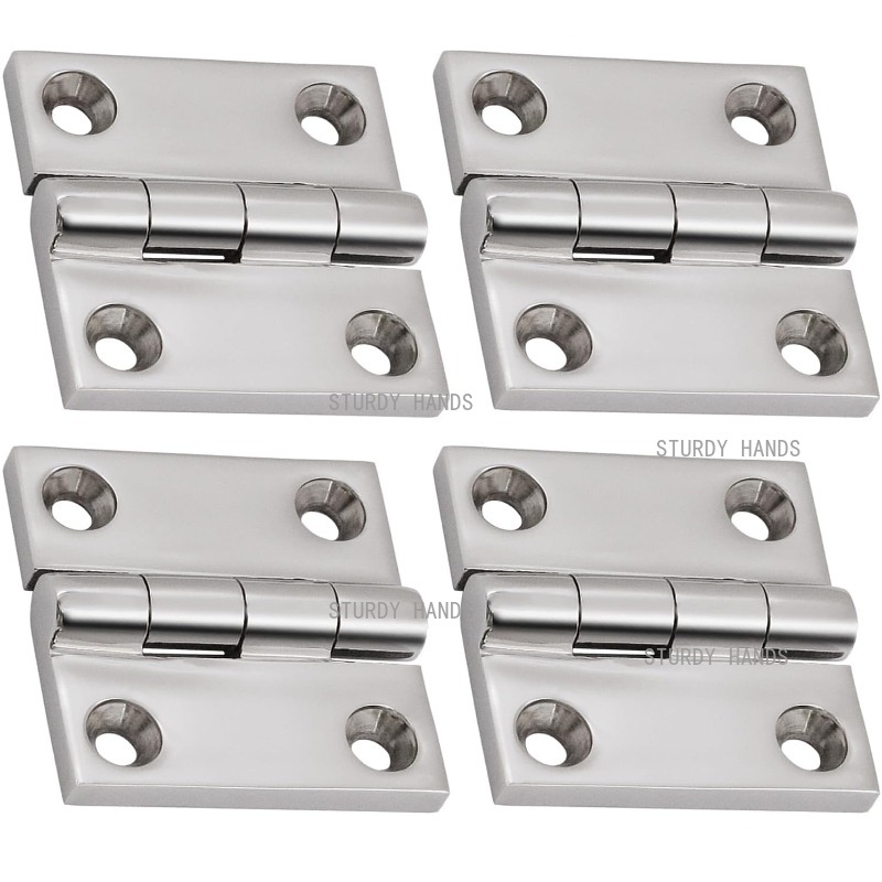 Used Furniture Hardware - 4PCS Stainless Steel Hinge, Cabinet Door