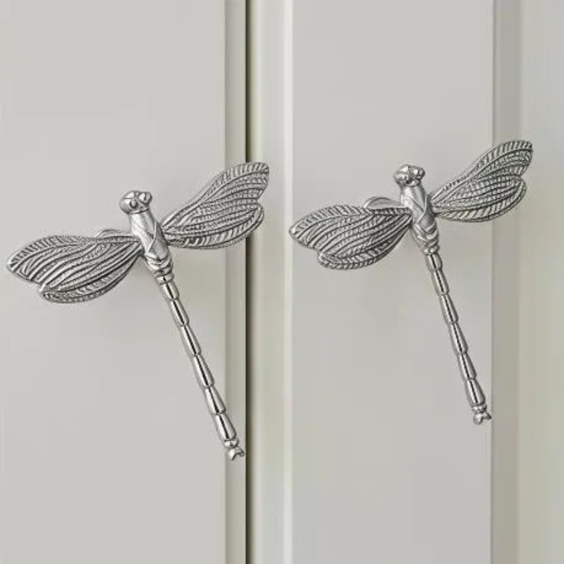 Vintage Furniture Hardware Pulls - Retro Dragonfly Shape Cabinet Drawer Knobs