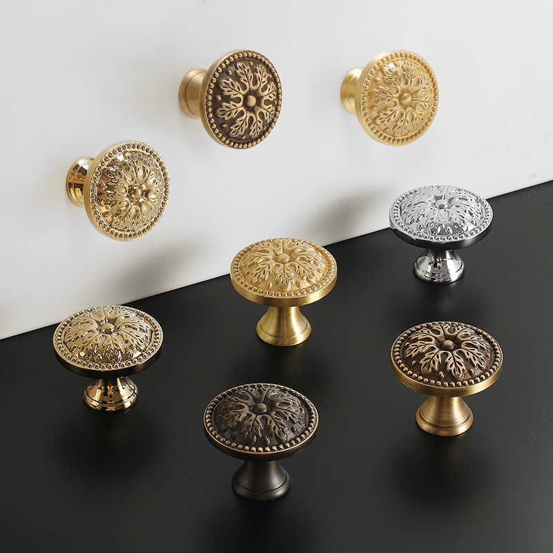 1pcs Satin Brass Cabinet Door  - Vintage Furniture Hardware Pulls ulasan dan harga