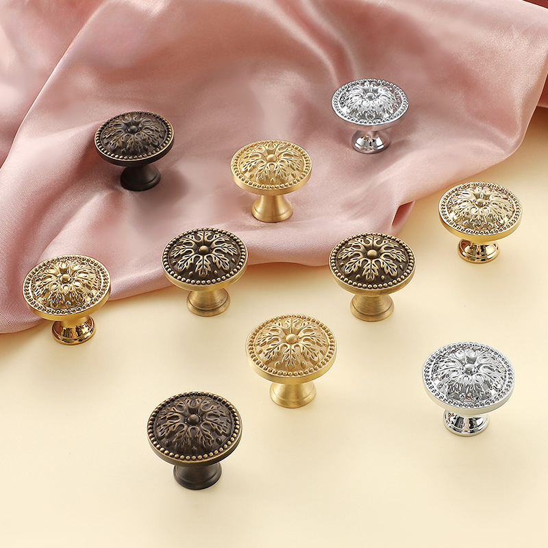 1pcs Satin Brass Cabinet Door  - Vintage Furniture Hardware Pulls ulasan dan harga