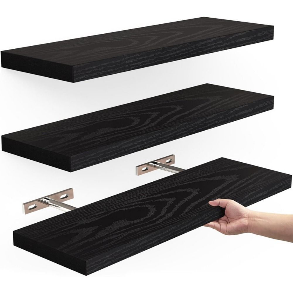 Wooden Hanging Storage Rack Du - Shelf Bracket Pair ulasan dan harga