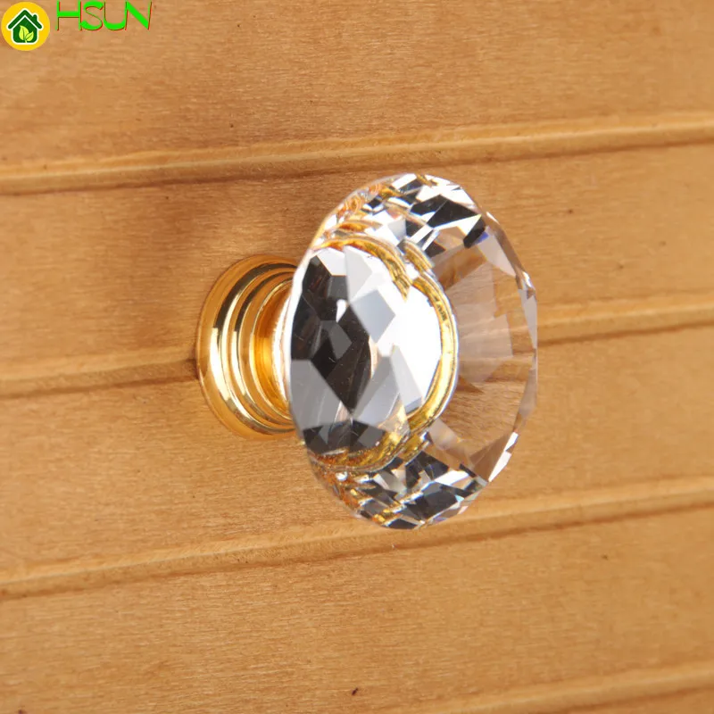 Crystal Gold Cupboard Knobs Ha - Furniture Hardware Knobs ulasan dan harga