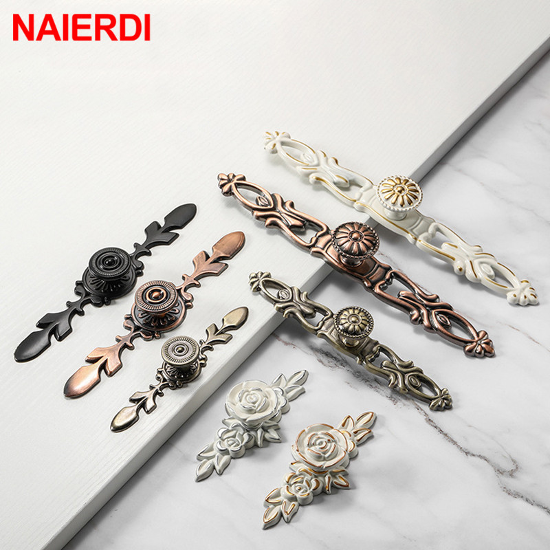 NAIERDI Bronze Door Handles Ca - Vintage Furniture Hardware Pulls ulasan dan harga