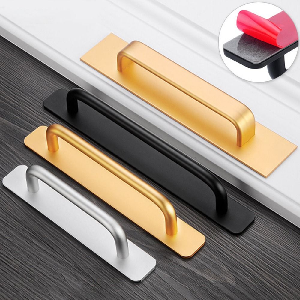 Punch-free Door Handle Aluminu - Furniture Hardware Knobs ulasan dan harga