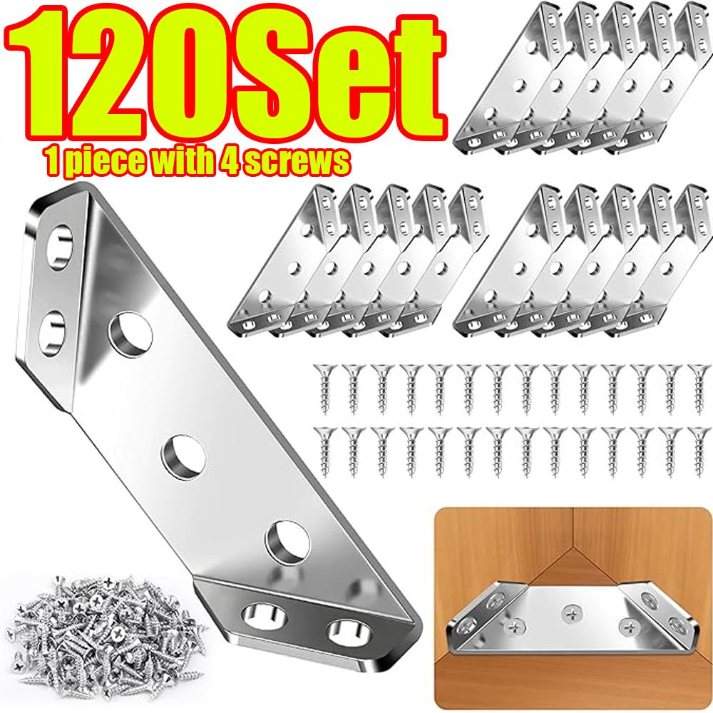 1-120Set Furniture Corner Conn - Shelf Bracket Pair ulasan dan harga