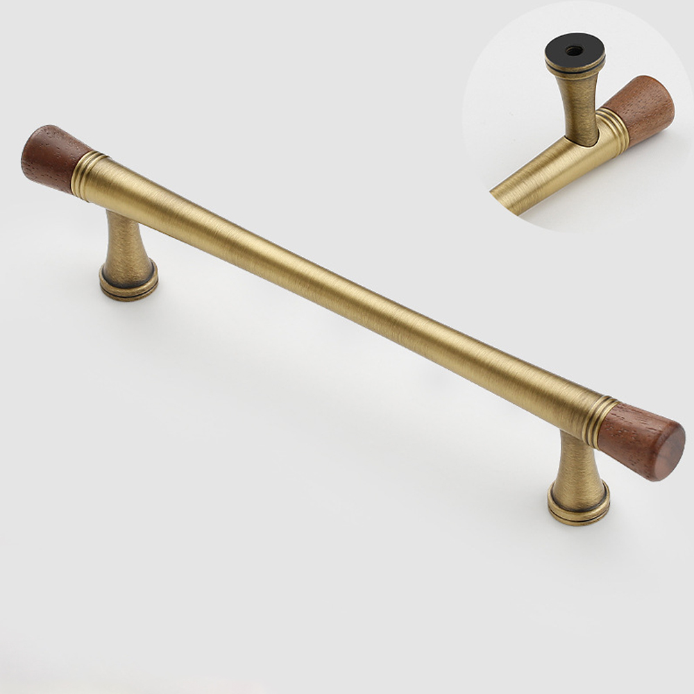Vintage Walnut Brass Handle Ro - Vintage Furniture Hardware Pulls ulasan dan harga