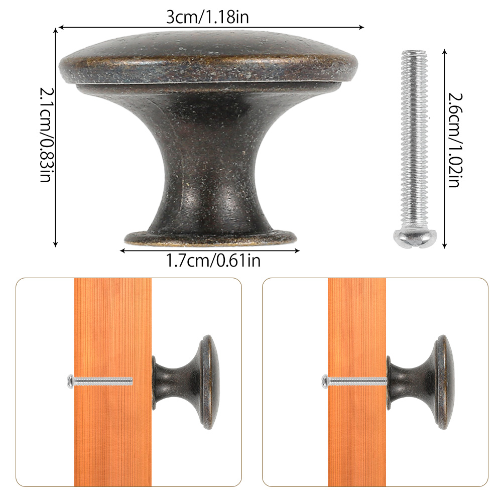 12PCS Retro Pull Handles Bronz - Vintage Furniture Hardware Pulls ulasan dan harga